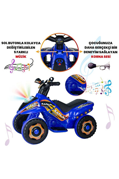 VaVbaby Crazy Cross Akülü Motor ATV 6v Mavi