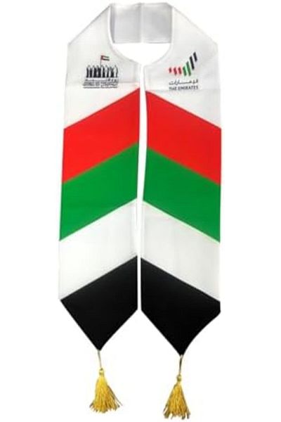 Yuwell YU WELL UAE Special Scarf for National Day Flag Day Events Celebrations Unisex Adults Size158x16cm