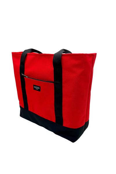 Differ Studio Κόκκινο χρώμα 2 τεμαχίων αδιάβροχη τσάντα πολλαπλών χρήσεων με μαύρη εσωτερική τσάντα παραλίας/μπράτσο/ώμος/αθλητική/τσάντα ταξιδιού