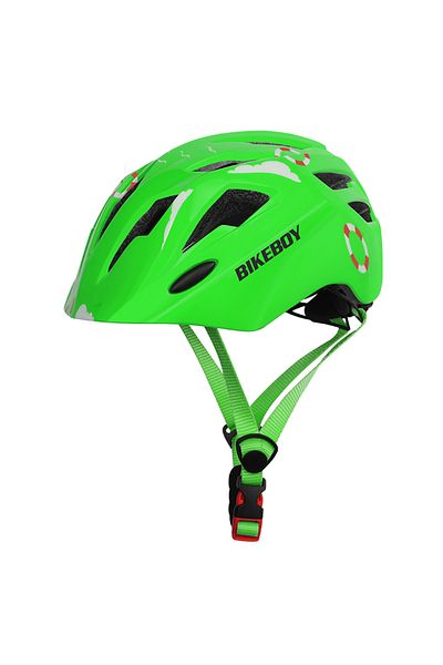 Shunmaii Green Kids Cycling Helmet Breathable Safety Helmet with Taillights Bicycle Helmet Lightweight for Sk