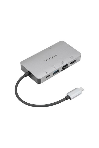 Targus Stație de andocare HDMI/VGA 4K cu DP în mod alternativ, cu un singur videoclip, USB-C DP, cu semnal pass-thru PD de 100 W