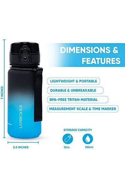 LA' PRECIOUS Water Bottle for Kids & Adults, 500ML, 350ML - USA Tritan Material, Non-Toxic BPA Free,