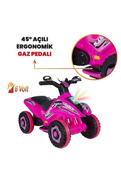 VaVbaby Crazy Cross Akülü Motor ATV 6v Pembe