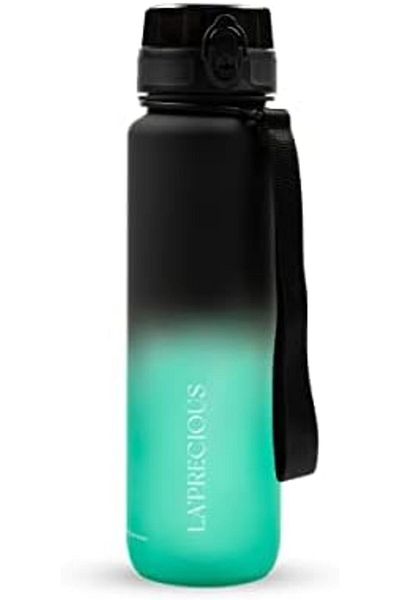 LA' PRECIOUS Water Bottle for Adults, 1 Liter-USA Tritan Material, Non-Toxic BPA Free, Fast Flow, Fl