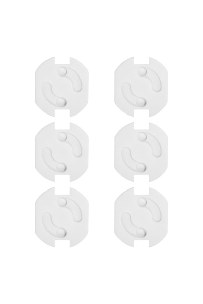 Bocioland Child protection socket set, 6 pcs, White