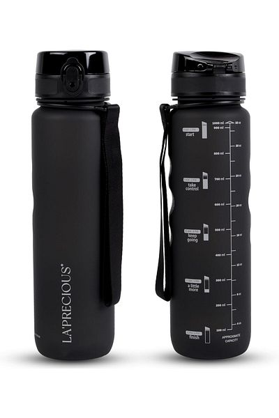LA' PRECIOUS Water Bottle for Adults, 1 liter-USA Tritan Material, Non-Toxic BPA Free, Fast Flow, Fl