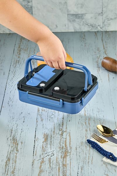 Elista YK-1392 SPECIAL SERIES LUXURY STAINLESS STEEL 3 BAG FOOD CONTAINER FOOD THERMOSE-BLUE