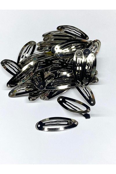 karantuhafiye 5 cm Nickel Plated Snap Fastener Buckle Silver Color / 50 Pieces