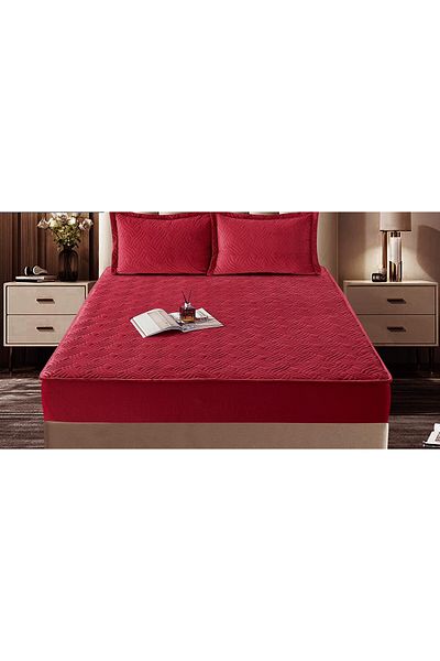 FIONNA.RO Velvet Topper Cover 180x200cm - Red