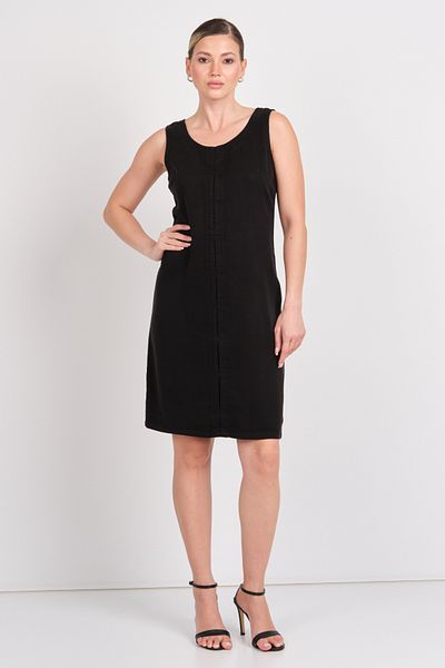 AYHAN Women's Strap Sleeveless Midi Dress 2540 Black