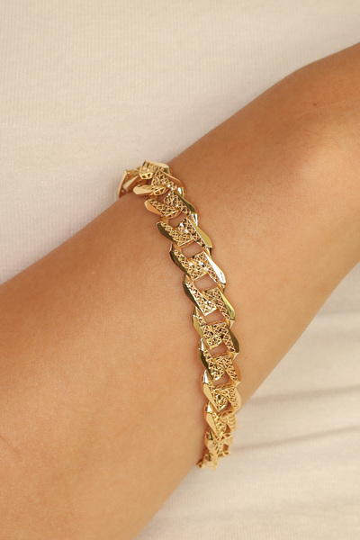 Çgk Çiğdem Gürel Kuyumculuk Kalemli Gurmet Altın Bileklik