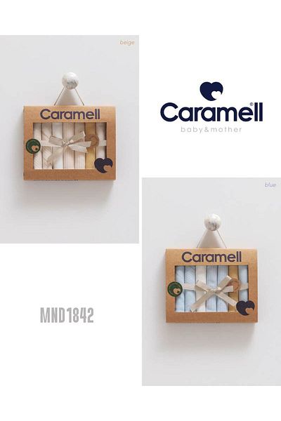 Caramell My Baby Kumsal 100% Cotton 7-Pack Baby Mouth Wipes New Season Lovely Baby 2-Pack 1842