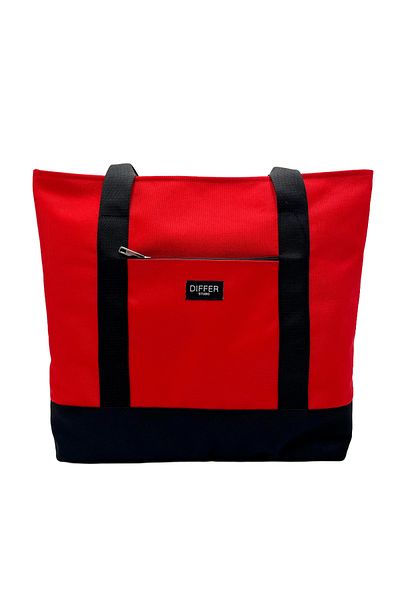 Differ Studio Red Color 2-Piece Waterproof Multi-Purpose Beach/Arm/Shoulder/Sports/Travel Bag with Black Inner Bag