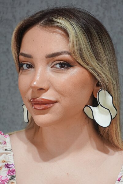 TRENDTAKI أقراط أكريليك لؤلؤية 0076