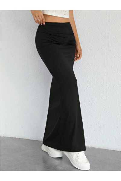 OLSAMODA Women's Slitted Flexible Fabric Long Dress Dress