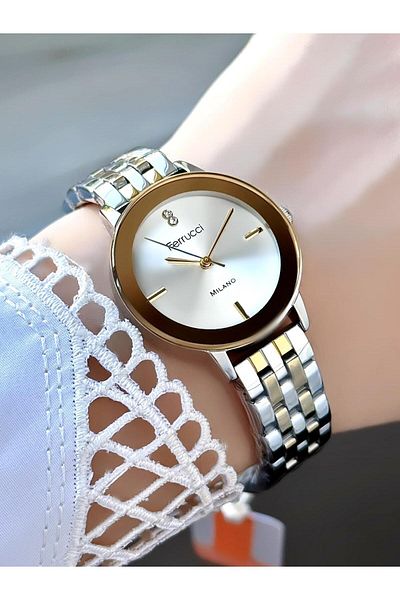 Ferrucci Milano Women's Watch - Metal Band with Stone Detail