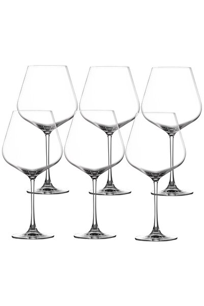 LUCARIS Set 6 pahare cu picior pentru vin rosu HONGKONG 910ml BURGUNDY