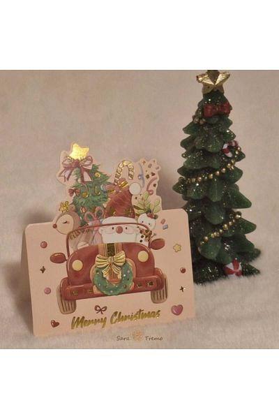 saratremo Christmas Card – Special Edition with Festive Cut-Out Elements