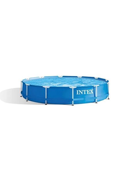 Welora Piscină Prism cu cadru metalic, pompă de filtrare și filtru, Intex, Ø3,66x0,76m, albastră