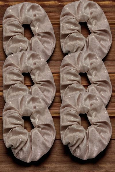 buğlem collection Women's 6-Piece Gold Glitter Elastic Wide Hair Clip