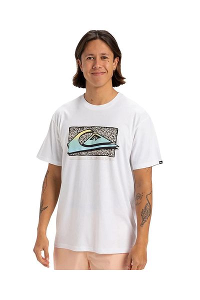 Quiksilver Μπλουζάκι με τυπικό καλούπι Μαλακή υφή Πολύχρωμο μπλουζάκι με στρογγυλή λαιμόκοψη