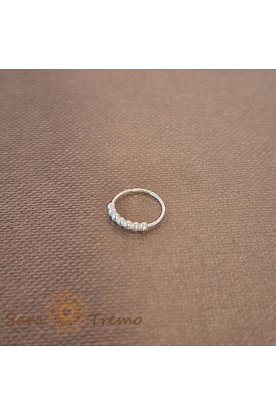 saratremo Piercing pentru nas din argint 925, model biluțe - diametru 1 cm