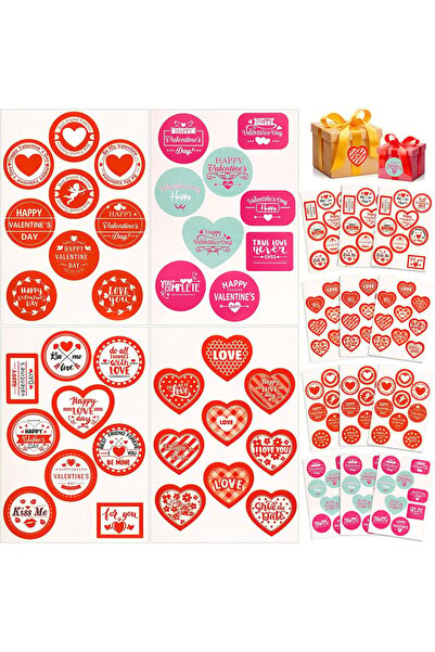 Qpout Set de 12 coli de stickere cu dragoste, multicolore, hârtie, 140 bucăți