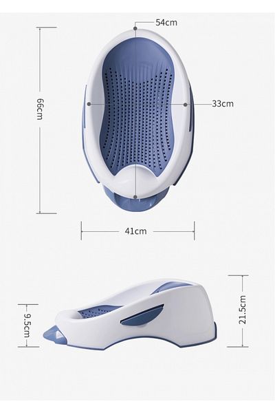 Little Mom Suport de baie 2 in 1 pentru copii Little Mom Soft Pink, model ergonomic, cu sistem de drenare integ