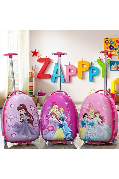 ZAAPPY Cute Anime Printed Kids Lightweight 17 Inch[ 5-7kg] Luggage with Smooth Easy Drag Wheels