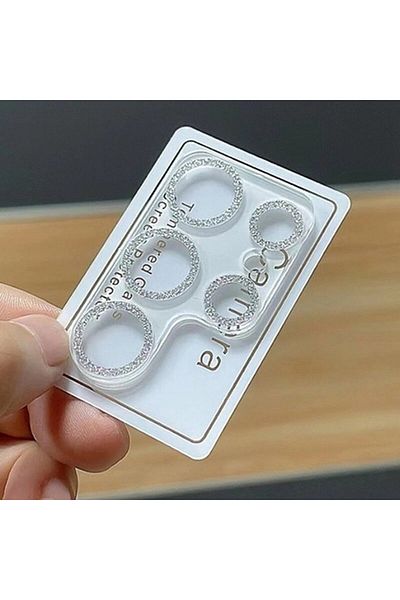 Generic Glitter Shiny Camera Lens Protector Case For Samsung Galaxy S22 Ultra 5G Clear Tempered Glass