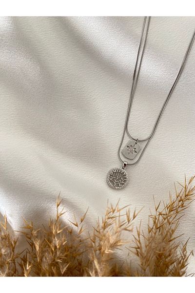 stainless steell Double Steel Necklace