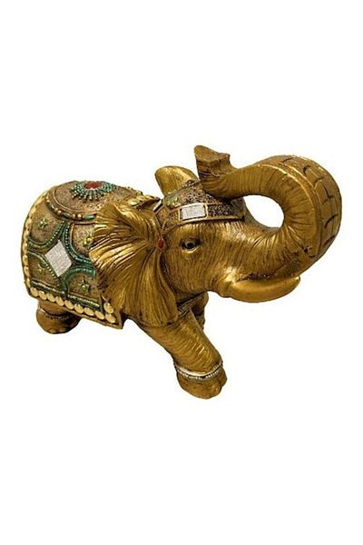 BLA BLA FOAM Elefant, Feng Shui Statue, Royal Elephant with Raised Trunk - 23cm x 32cm