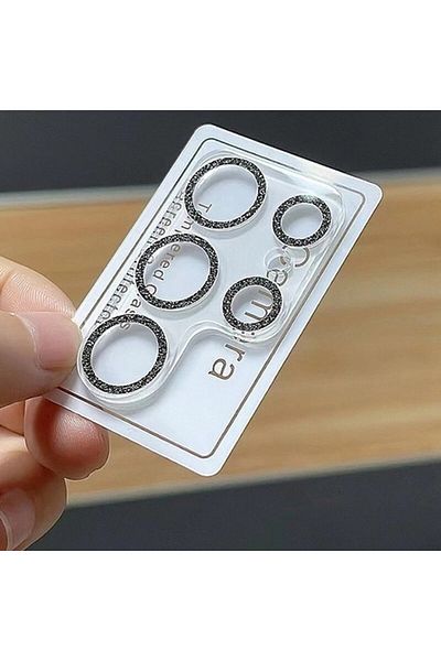 Generic Glitter Shiny Camera Lens Protector Case For Samsung Galaxy S22 Ultra 5G Clear Tempered Glass