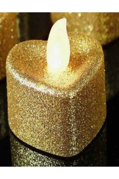 saratremo Romantic LED Candle – Golden Color, Flameless