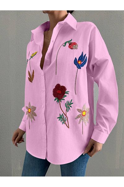 Basko fashion Tulip Embroidered Salash Shirt