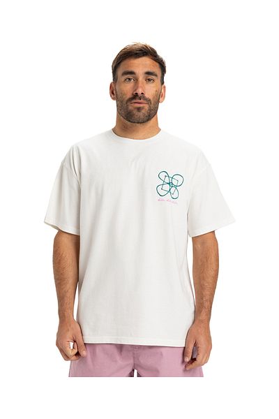 Quiksilver Μπλουζάκι με τυπικό καλούπι Μαλακή υφή Πολύχρωμο μπλουζάκι με στρογγυλή λαιμόκοψη