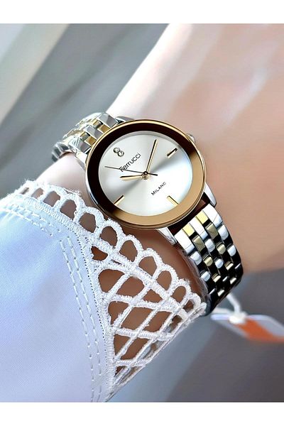 Ferrucci Milano Women's Watch - Metal Band with Stone Detail