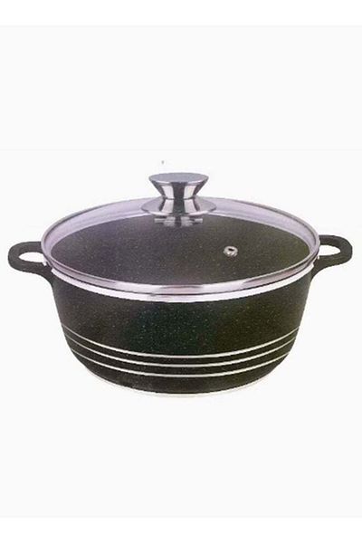 Dessini Granite Casserole Cooking Pot 36Cm- PFOA Free Oven Safe-Multi Layer Non Stick Coating-Dishwa