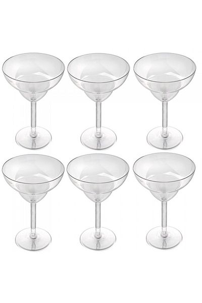 Raki Set 6 pahare pentru coctail MARGARITA policarbonat 350ml PREMIUM