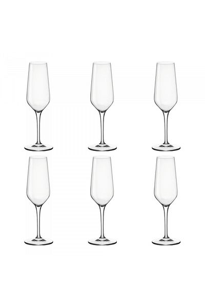 Bormioli Rocco Set of 6 BORMIOLI ROCCO ELECTRA champagne glasses, 230ml