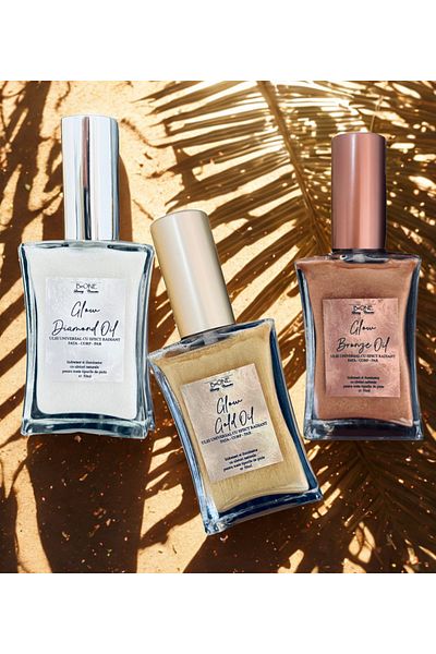 BeOne Cosmetics Set TRIO GLOW BeOne Cosmetics – uleiuri cu particule stralucitoare, sclipici, 100% , bronzant