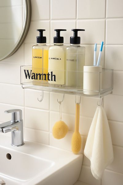 Living Rectangular Acrylic Bathroom Shelf