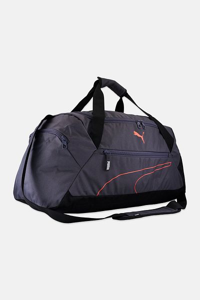 Puma Men Brand Logo Fundamental Sports Bag, Dark Grey