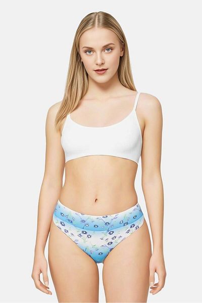 aerie Women Floral Print Bikini Bottom, Multicolor