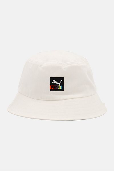 Puma Women Brand Logo Bucket Hat, White