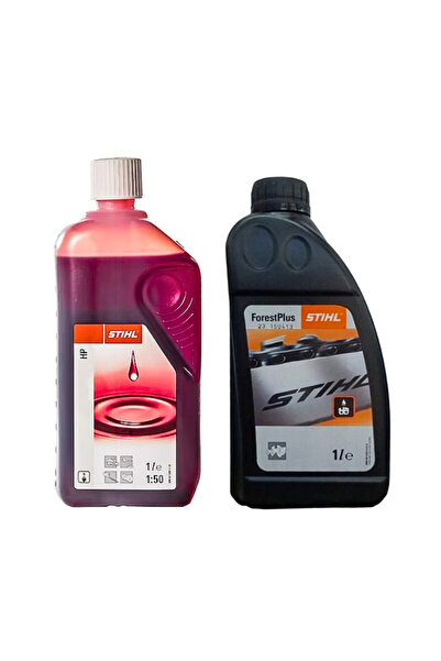 Stihl 2T ÖLÇEKSİZ MOTOR YAĞI 1 LT - ZİNCİR YAĞ 1 LT SET