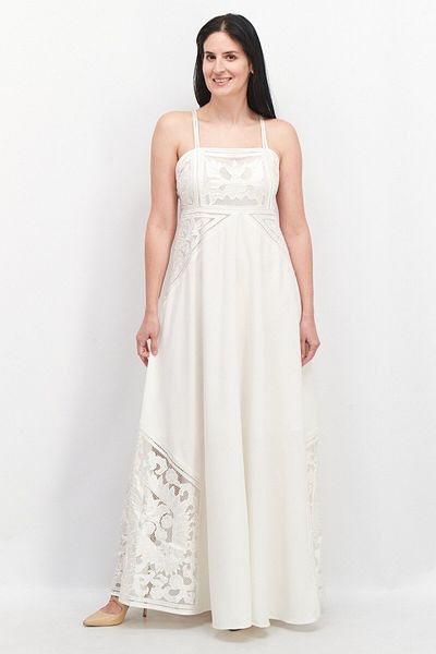 Asos Edition Women Floral Pattern Maxi Wedding Dress, Ivory