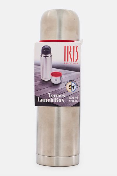 Iris Barcelona Stainless Steel Vacuum Flask 500 ml, Silver
