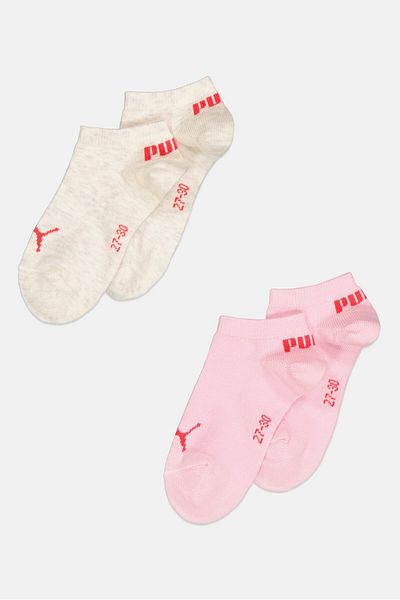 Puma Kids Girl 2 Pairs Brand Logo Outdoor Socks, Multicolor