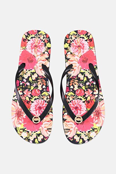 Nine West Women Logo Charm Slip On Slippers, Black